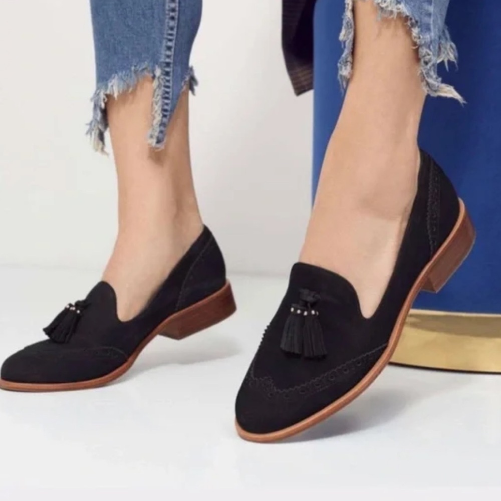 Aldo Women's Olendassa Suede Loafer with Tassle in Black